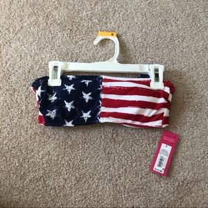 American flag bandeau bikini top